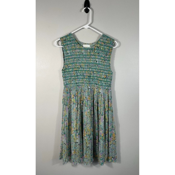 Anthropologie Dresses & Skirts - Vtg‎ Y2K Anna Sui Anthropologie Dress Womens M Printed Silk Art Deco Read
